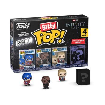 Marvel Bitty POP! Vinyl Figure 4-Pack Captain America 2,5 cm